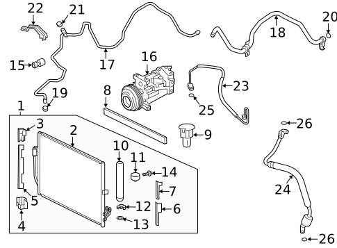 Condenser, Compressor & Lines for 2010 INFINITI M45 #3