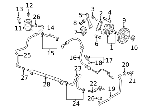 Pump & Hoses for 2010 Acura ZDX #0