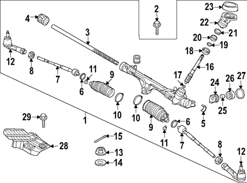 Steering Gear & Linkage for 2023 Kia Niro EV #0