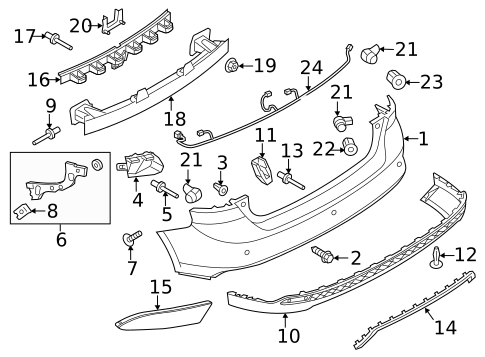 Bumper & Components - Rear for 2014 Ford Focus #1