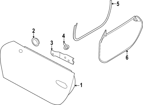 Door & Components for 2023 Porsche 911 #1