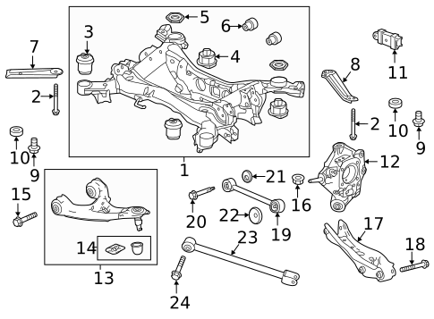 Rear Suspension for 2022 Honda Pilot #0