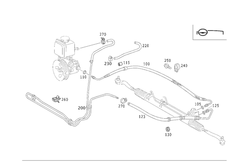Steering Gear, Range of Lines for 2002 Mercedes-Benz ML320 #0