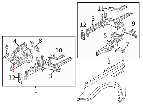 Structural Components & Rails for 2020 Kia Optima #0