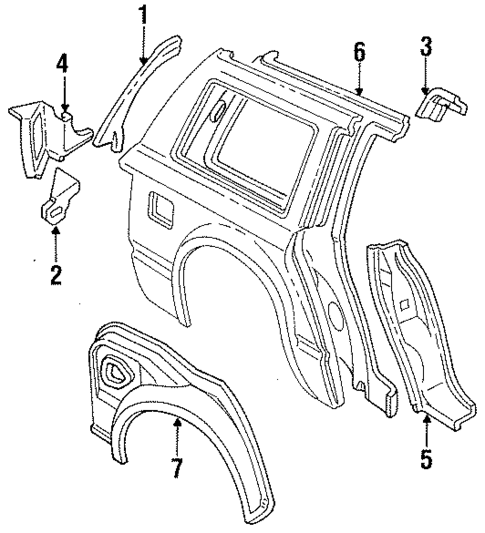 Inner Structure & Rails for 1985 Ford Escort #0