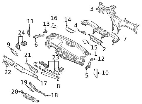Instrument Panel for 2022 Kia Niro #1