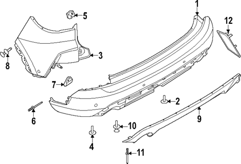 Bumper & Components - Rear for 2023 Ford Escape #1