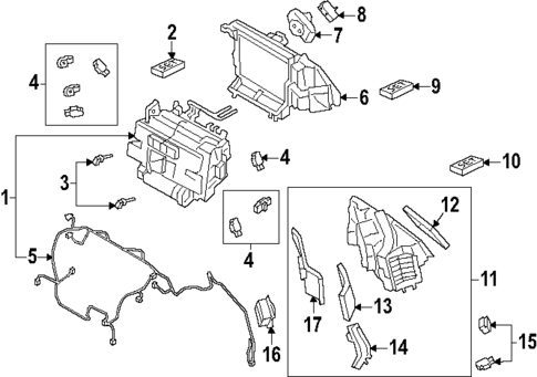 Evaporator & Heater Components for 2024 Porsche Cayenne #0