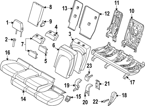 Rear Seat Components for 2025 Mini Countryman #0