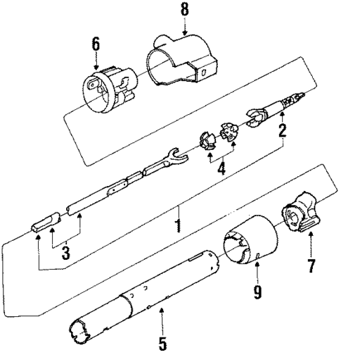 Steering Column Assembly for 1987 Oldsmobile Firenza #0