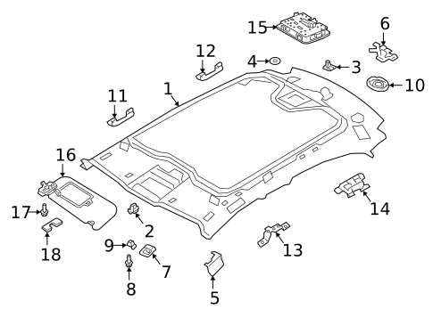 Interior Trim - Roof for 2017 Jaguar XF #3