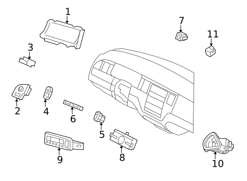 Headlamp Components for 2004 Lincoln Town Car #2