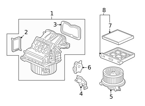 Blower Motor & Fan for 2007 Honda CR-V #0