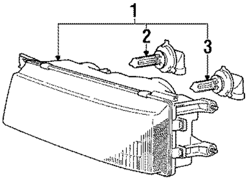 Headlamp Components for 1990 Dodge Colt #0