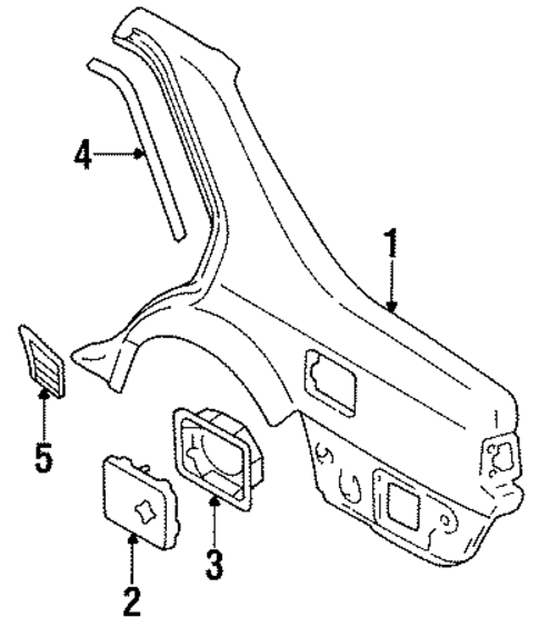 Exterior Trim - Quarter Panel for 1991 Nissan Sentra #0