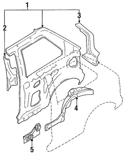 Inner Structure for 1993 Subaru Justy #0