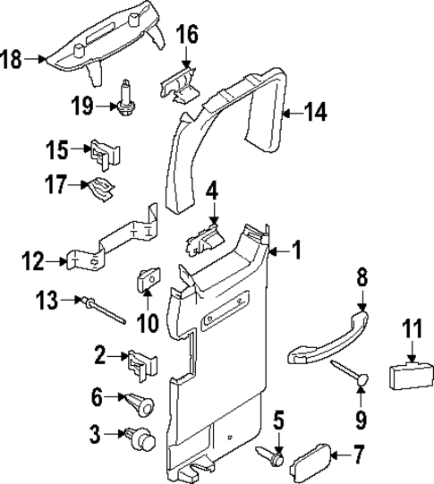 Interior Trim - Side Door for 2024 Ford Transit-150 #1