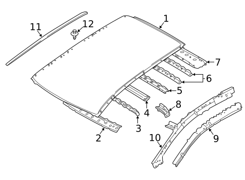 Roof & Components for 2022 Nissan Murano #1