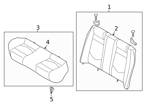 Rear Seat Components for 2013 Kia Forte #6