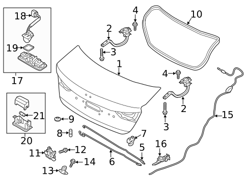 Lid & Components for 2018 Hyundai Elantra #1