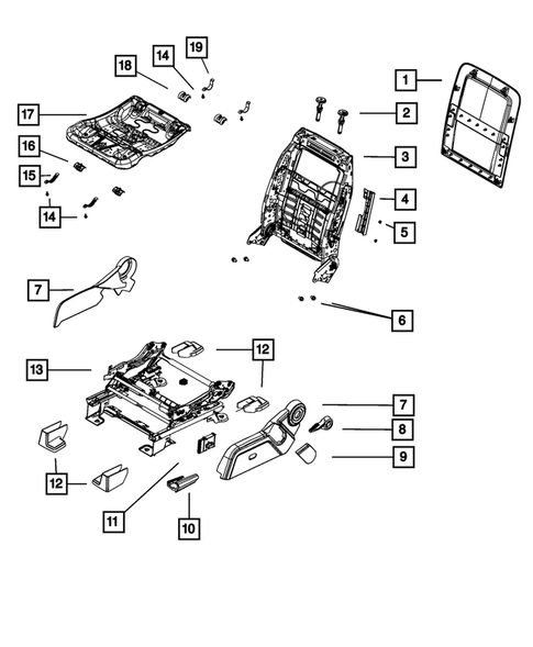 Front Seats - Adjusters, Recliners, Shields and Risers for 2011 Dodge Journey #1