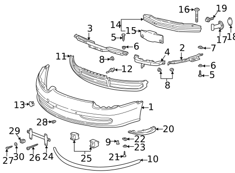 Bumper & Components - Front for 1999 Porsche 911 #0
