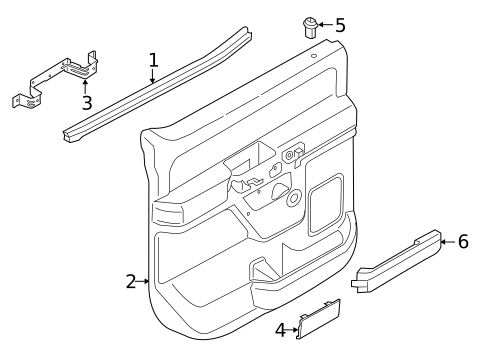 Interior Trim - Rear Door for 2017 Ford F-250 Super Duty #1