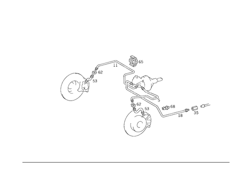 Brake Lines for 1989 Mercedes-Benz 300CE #1