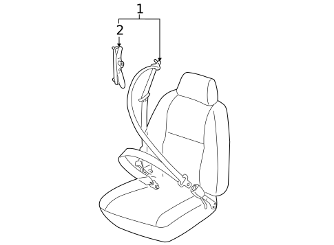 Front Seat Belts for 1994 Subaru Impreza #0