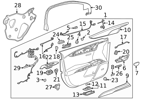 Front Door for 2013 Cadillac XTS #2