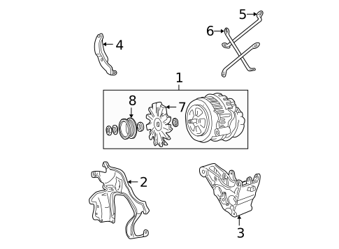 Alternator for 1996 Chevrolet K1500 Pickup #1