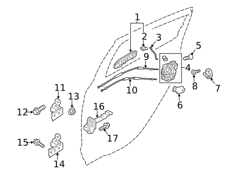 Lock & Hardware for 2024 Mitsubishi Mirage #2