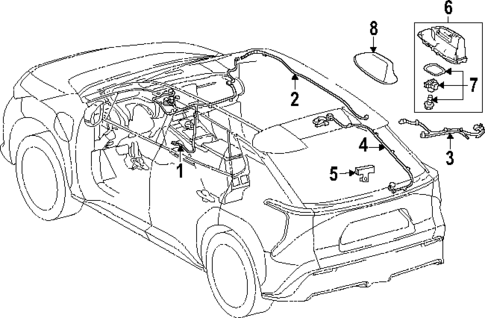 Antenna & Radio for 2024 Lexus RZ300e #0
