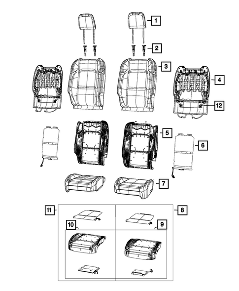 Front Seats - First Row for 2018 Jeep Wrangler #6