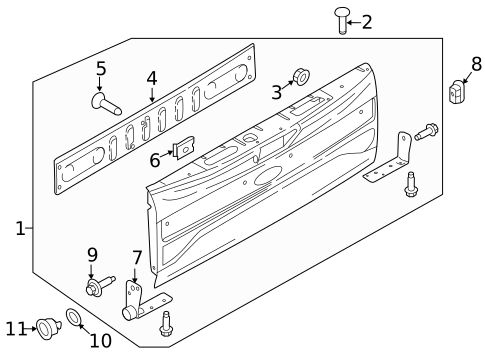Tail Gate for 2022 Ford F-450 Super Duty #1