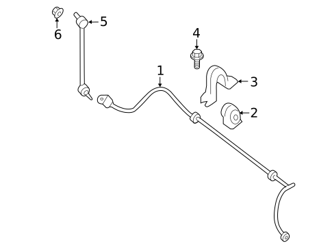 Stabilizer Bar & Components for 2019 Nissan Pathfinder #0