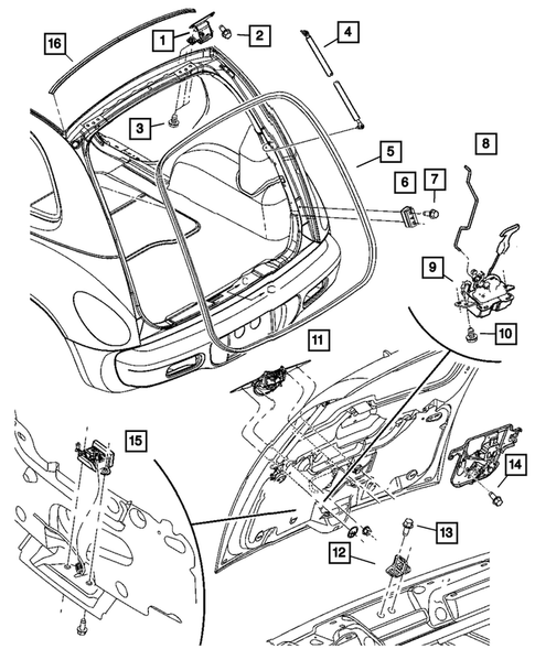 Liftgate Panel for 2006 Chrysler PT Cruiser #0