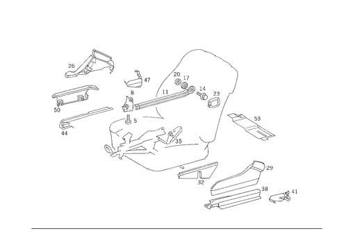 Belt Lock Mounting, Covering for 1989 Mercedes-Benz 300CE #0
