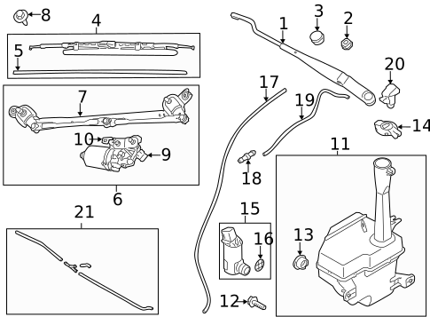 Wiper & Washer Components for 2015 Kia Soul EV #6