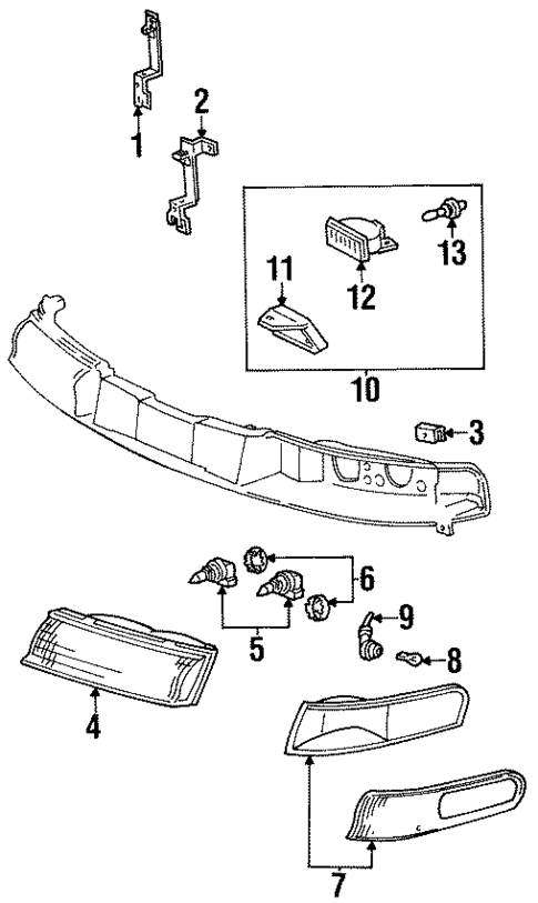 Park Lamps for 1995 Mercury Mystique #0