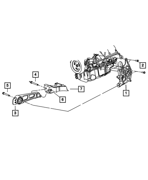 Engine Mounting for 2009 Chrysler PT Cruiser #1