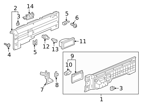 Interior Trim - Quarter Panels for 2019 Honda Ridgeline #1