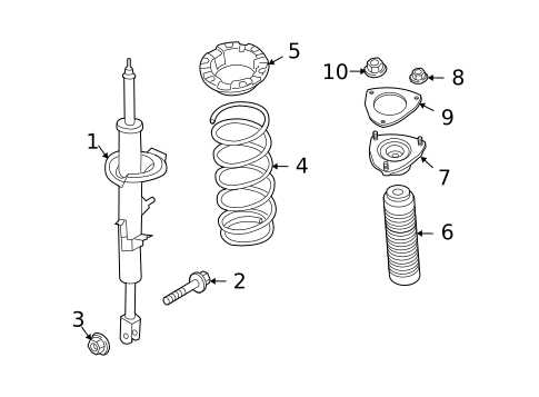 Struts & Components for 2017 INFINITI QX70 #1