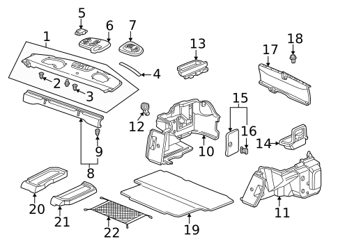 Interior Trim - Rear Body for 2000 Honda Accord #1