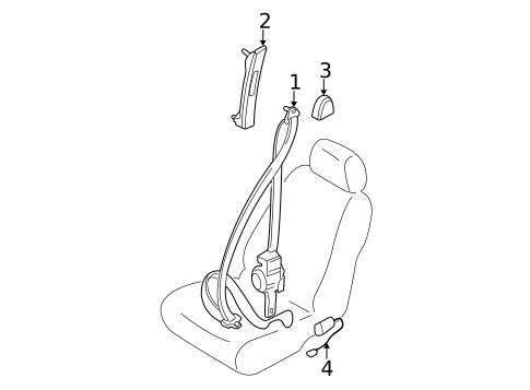 Seat Belt for 2000 Nissan Maxima #0