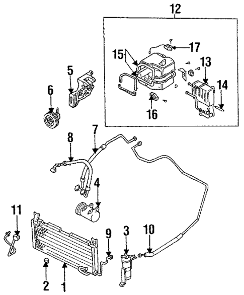 Condenser, Compressor & Lines for 1990 Nissan Sentra #3