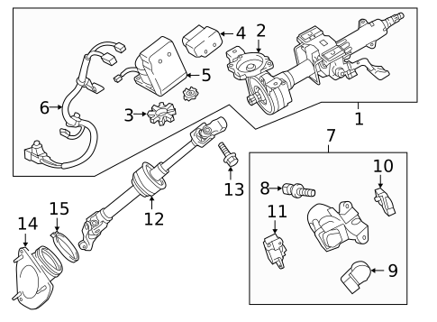 Steering Column Assembly for 2013 Toyota Camry #0