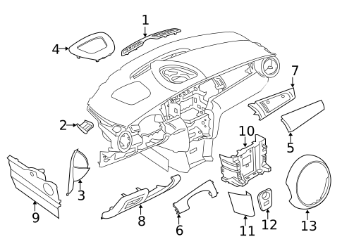 Instrument Panel Components for 2015 Mini Cooper #0