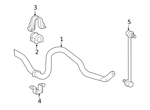 Stabilizer Bar & Components for 2014 Lexus RX450h #1