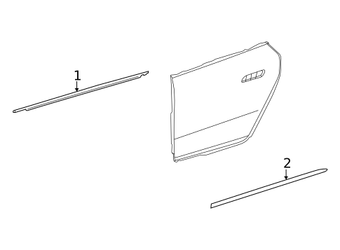 Exterior Trim - Rear Door for 2022 Mercedes-Benz EQS 580 #1